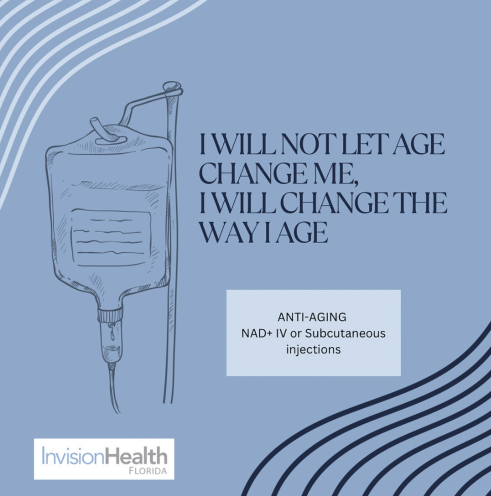 I will not let age change me poster for NAD IV Therapy